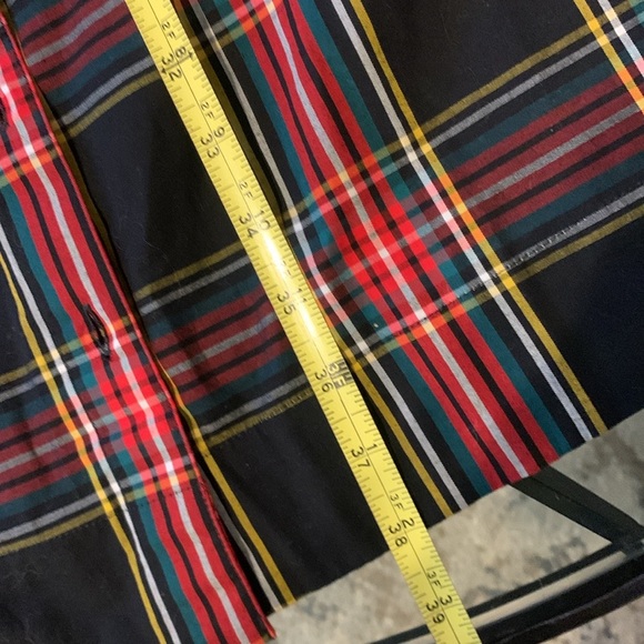 J Crew  Holiday dress size 4 tartan plaid Christmas button up ruffle long sleeve - Picture 9 of 14